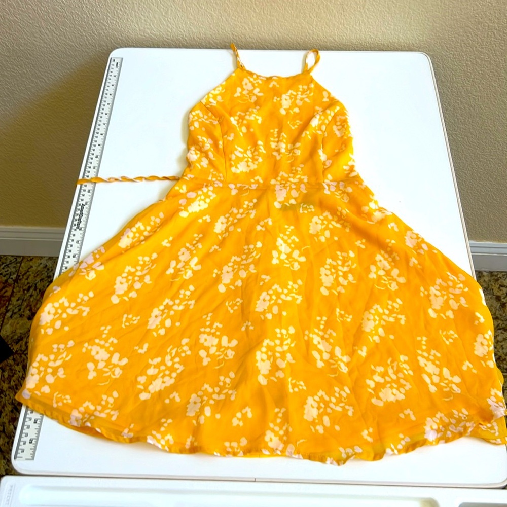 Fore Women’s Backless Summer Dress Yellow Size S